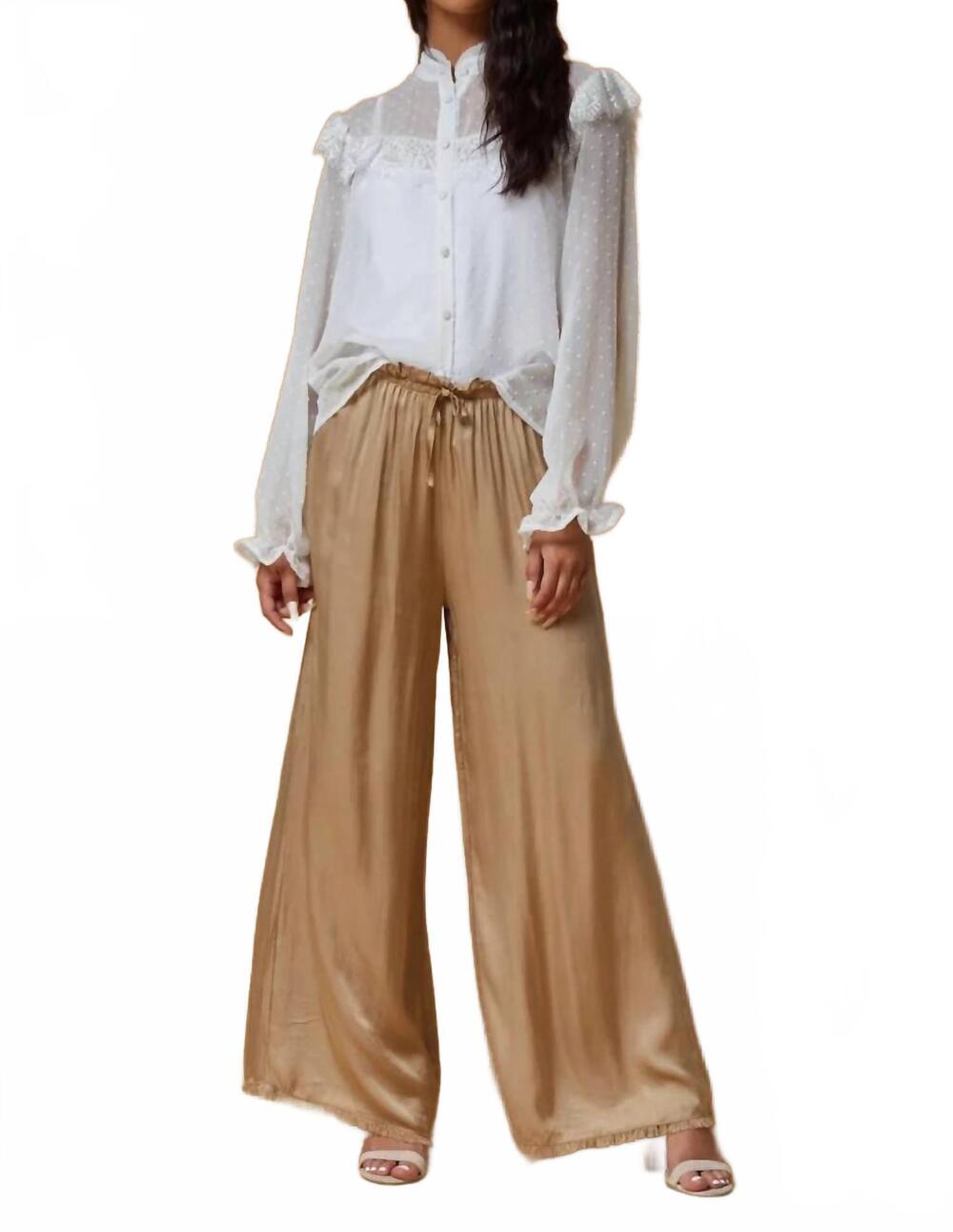 NEW SCANDAL ITALY women's lola pants in caramel